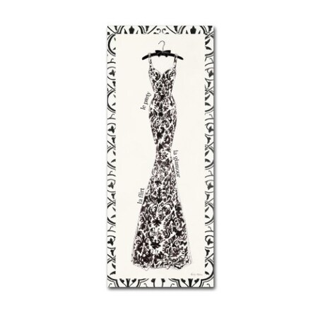 Trademark Fine Art Emily Adams 'Couture Noir Original II with Border' Canvas Art, 8x19 WAP0066-C819GG